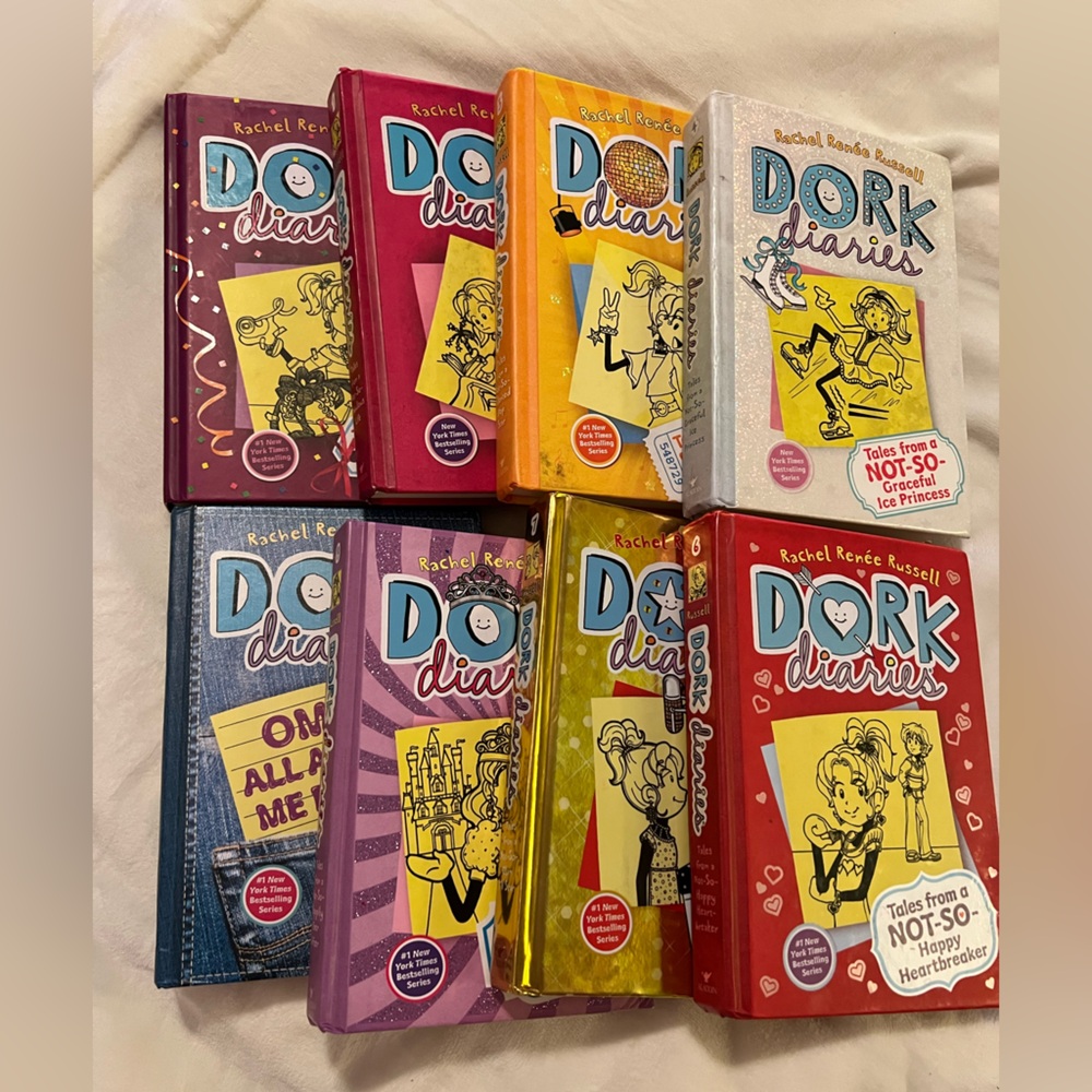 Dork Diaries Hardcover Book Lot - Colorful Assorted Covers